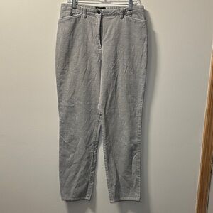 Lauren Ralph Lauren Women’s Light Gray Cotton Corduroy Tapered Pant Sz 12